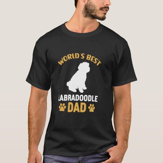 Der weltbeste Labradoodle-Vater Funny Labradoodle  T-Shirt (Vorderseite)