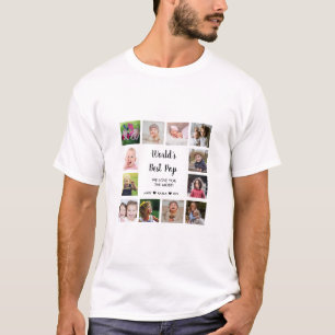 Der weltbeste Opa-12-Fotocollage-T - Shirt für Pop