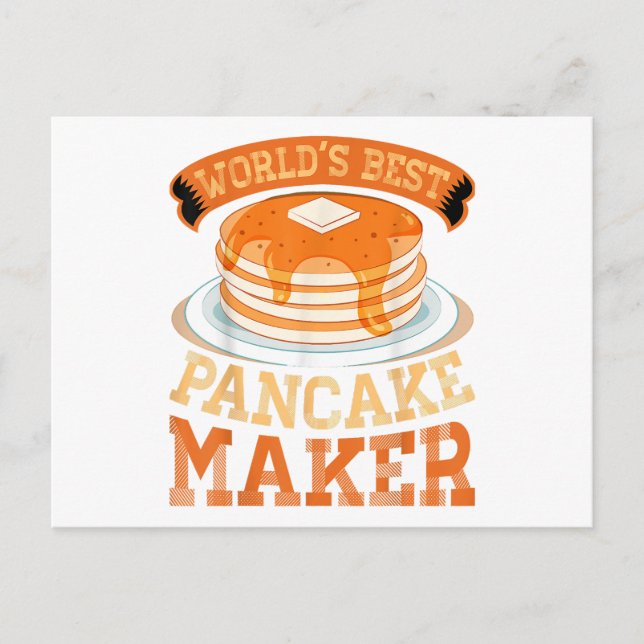 Der weltbeste Pancake Maker - Funny Pancake Maker Postkarte (Vorderseite)