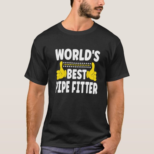 Der weltbeste Pipe-Fitter-Beruf T-Shirt (Vorderseite)