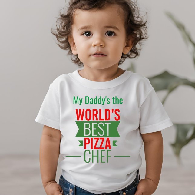 Der weltbeste Pizzaabauger - rot-grün Baby T-shirt (Von Creator hochgeladen)