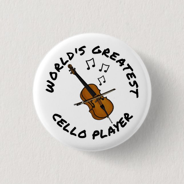 Der weltgrößte Cello-Spieler, Cellist Funny Button (Vorderseite)