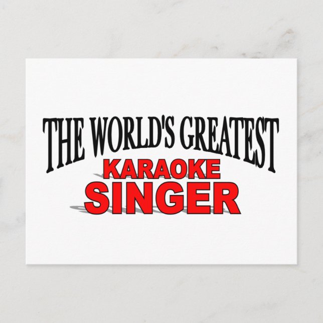 Der weltgrößte Karaoke-Sänger Postkarte (Vorderseite)