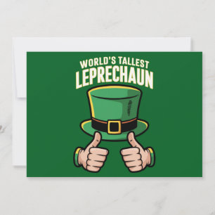 Der weltgrößte Leprechaun Funny Irish Spaß Einladung