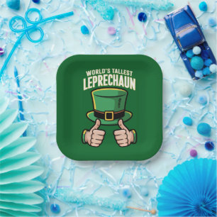 Der weltgrößte Leprechaun Funny Irish Spaß Pappteller