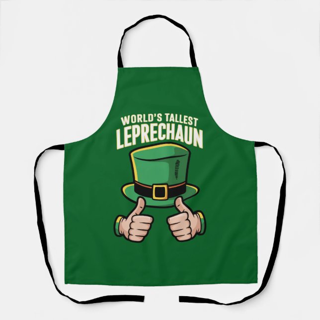 Der weltgrößte Leprechaun Funny Irish Spaß Schürze (Vorderseite)