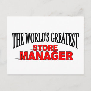 Der weltgrößte Manager im Geschäft Postkarte
