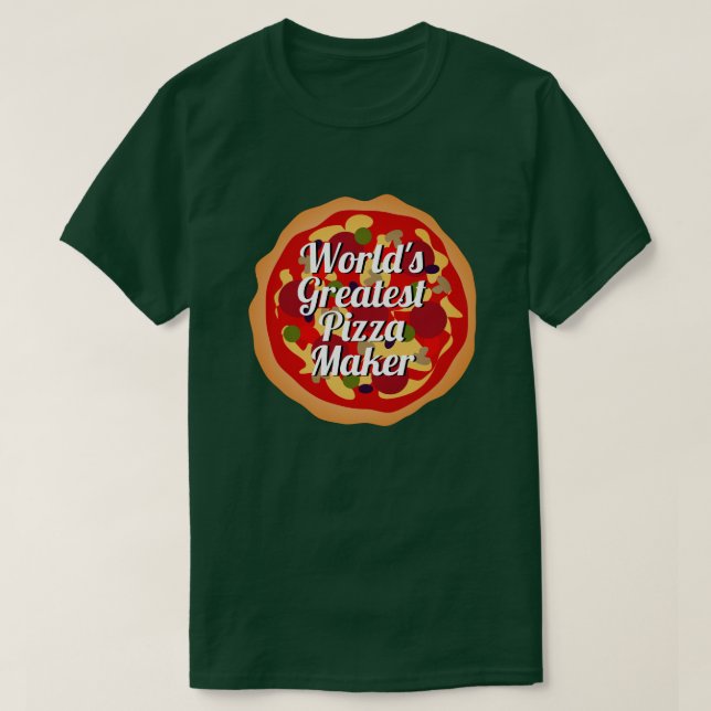 Der weltgrößte Pizza-Maker-lustige Koch kochen T-Shirt (Design vorne)
