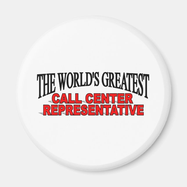 Der weltgrößte Vertreter des Call Center Magnet (Vorne)