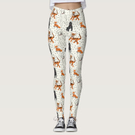 Der Weltraum ist Gemusterte Wildtierastronauten Leggings