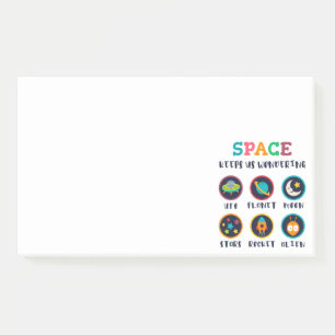 Der Weltraum lässt uns immer wieder staunen Post-it Klebezettel