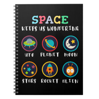Der Weltraum lässt uns staunen Notizblock