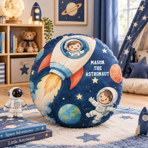 Der Weltraumforscher Rundes Kissen