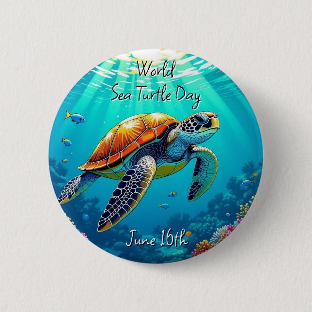 Der Weltseeschildtag ist der 16. Juni Button (Vorderseite)