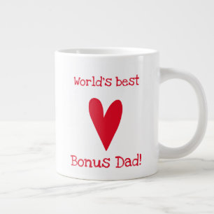 Der weltweit beste Bonus-Vater! Rotherzvater Jumbo-Tasse