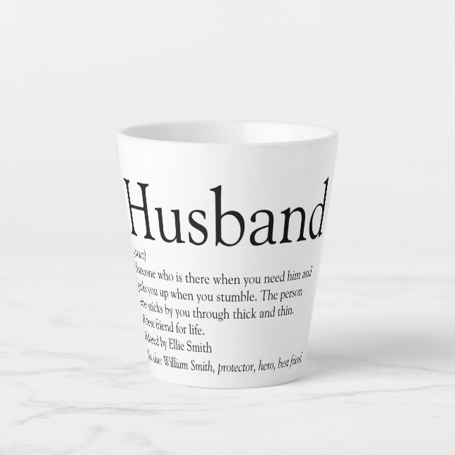 Der weltweit beste Husband Definition Fun Milchtasse (Vorderseite)