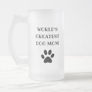 Der weltweit größte Hund-Mama-Benutzerdefinierter Mattglas Bierglas