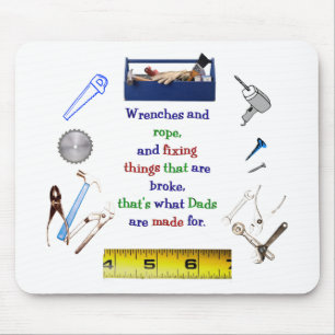 Der Werkzeugkasten Mousepad des Vaters