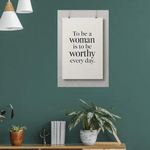 Der Wert einer Frau – Kunstposter Poster