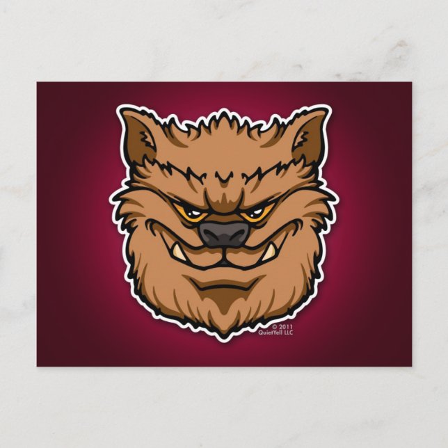 Der Werwolf (braun) Postkarte (Vorderseite)