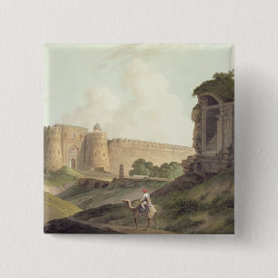 Der Western-Eingang von Shere Shahs Fort, Delhi, Button