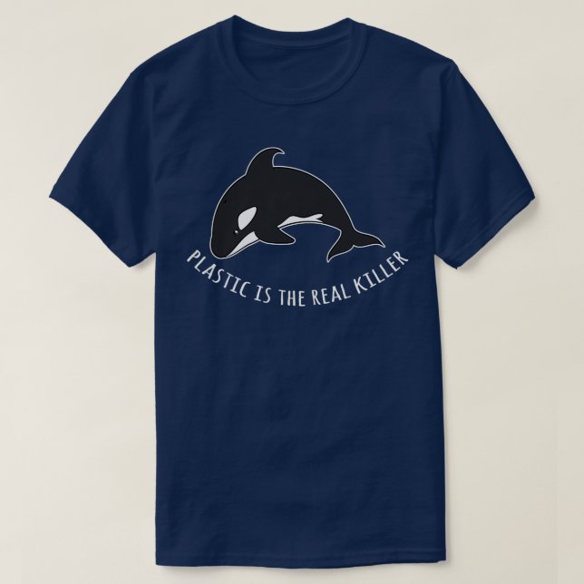 Der Whale-Kunststoff ist der wahre Killer gerettet T-Shirt (Design vorne)