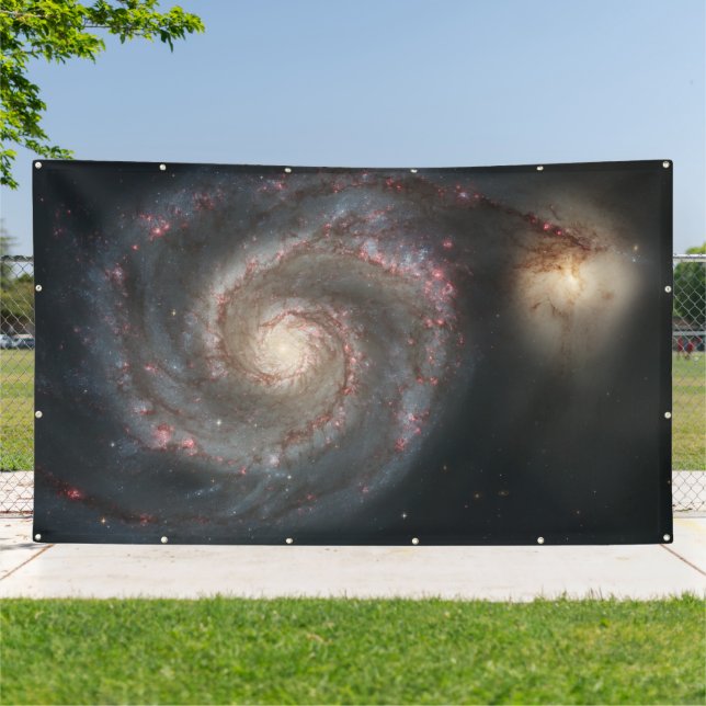 Der Whirlpool Galaxy M51 & Companion im Weltraum Banner (Außenbereich)