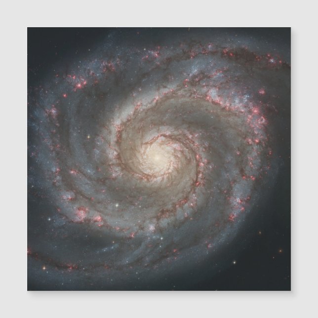Der Whirlpool Galaxy M51 & Companion im Weltraum Magnetkarte (Vorderseite)