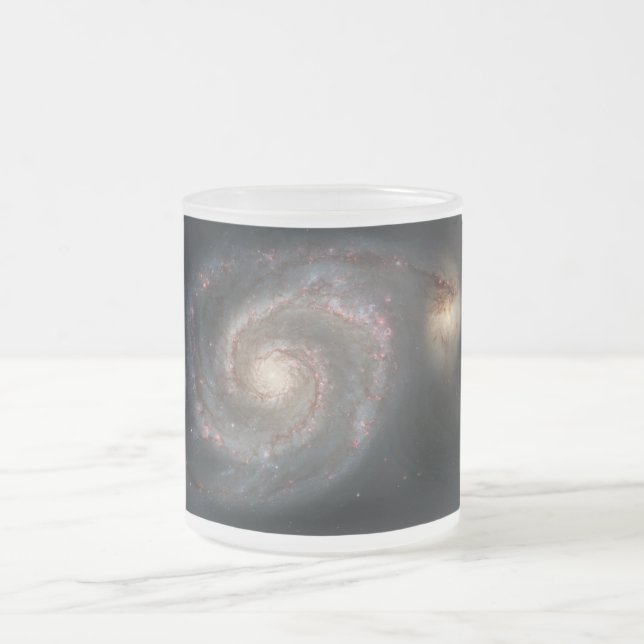 Der Whirlpool Galaxy M51 & Companion im Weltraum Mattglastasse (Mittel)