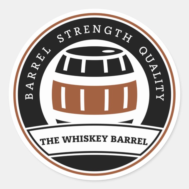 Der Whiskey Barrel Round Aufkleber (Vorderseite)