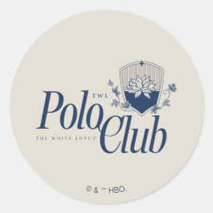 Der White Lotus Polo Club Runder Aufkleber