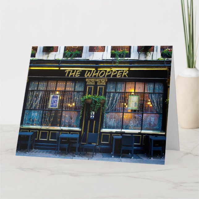 Der Whopper Pub Karte (Vorderseite)