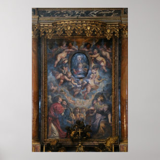 Der wichtigste Altar der Kirche Santa Maria Poster