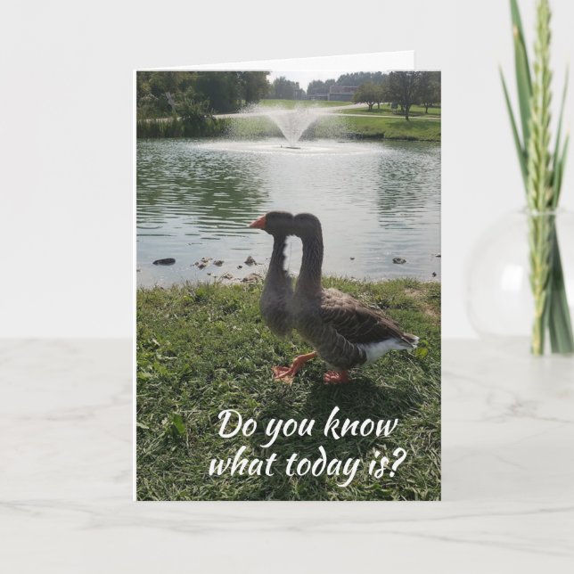 DER WICHTIGSTE TAG DES JAHRES "GLÜCKLICHER GEBURTS KARTE (Vorderseite)