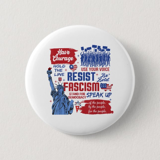 Der Widerstand des Faschismus liberaler Aktivist g Button (Vorderseite)