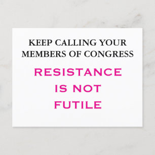 Der Widerstand des Kongresses ist nicht zwecklos Postkarte