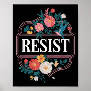 Der Widerstand gegen den Blumenprotest Trump gegen Poster