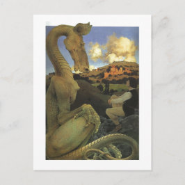 Der widerstrebende Drache, Maxfield Parrish Fine Postkarte