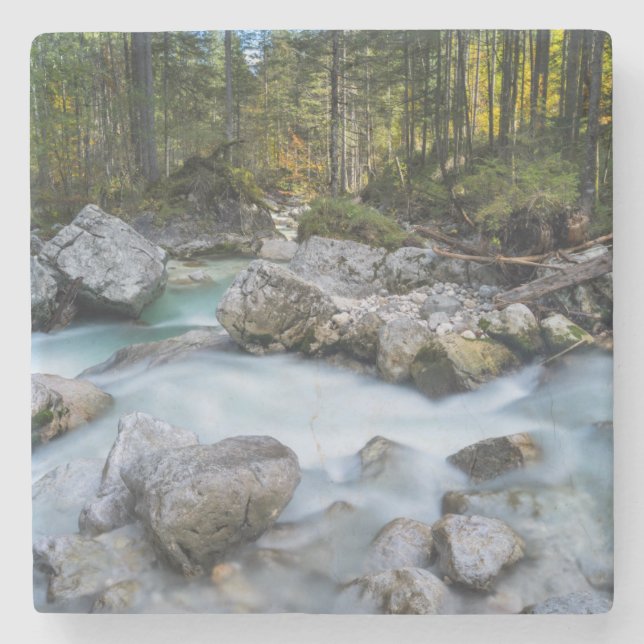 Der Wildbach Ramsauer Ache Steinuntersetzer (Vorderseite)