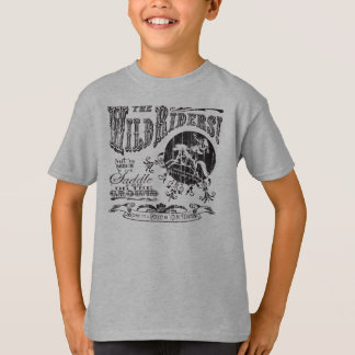 Der wilde Reiter-Jugend-Schwarz-Entwurf T-Shirt