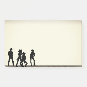 Der wilde West-Tanz Post-it Klebezettel