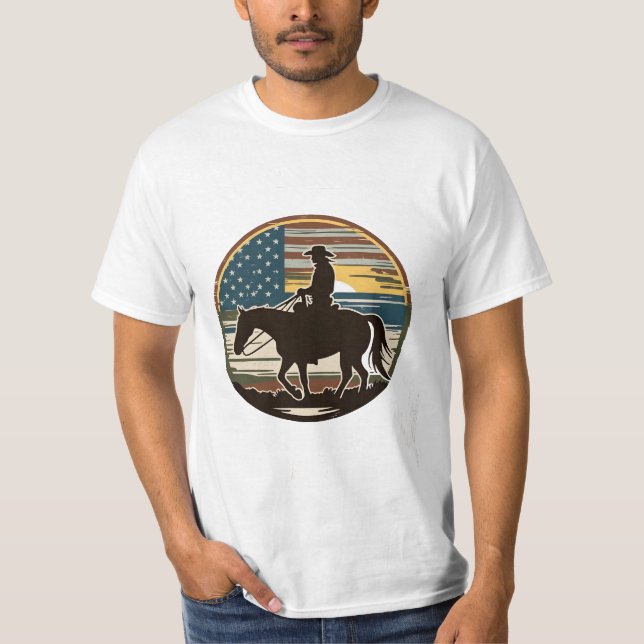 der wilde Westen lebt Shirt, große amerikanische R T-Shirt (Vorderseite)
