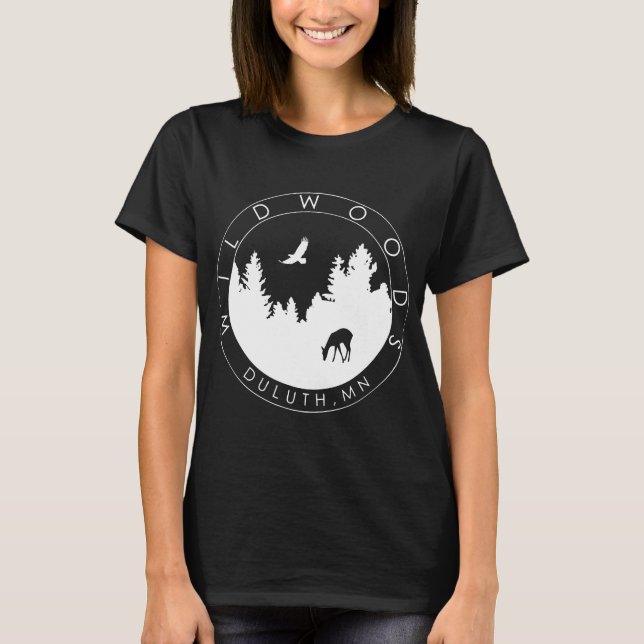 Der Wildwoods der Frauen Logo T (dunkle Farben) T-Shirt (Vorderseite)