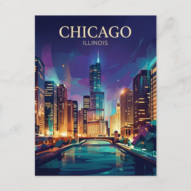 Der Willis Tower USA Postkarte (Vorderseite)