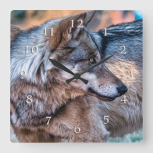 DER WIND CRIED WOLF QUADRATISCHE WANDUHR