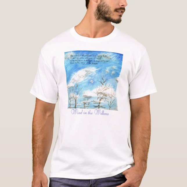 "Der Wind in den Weiden" versifizieren auf Malerei T-Shirt (Vorderseite)