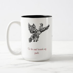 Der Wind unter meiner Bulldogge-Tasse Zweifarbige Tasse
