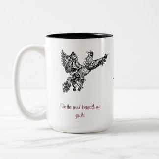 Der Wind unter meiner Bulldogge-Tasse Zweifarbige Tasse