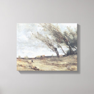 Der Windstoß, c.1865-70 Leinwanddruck