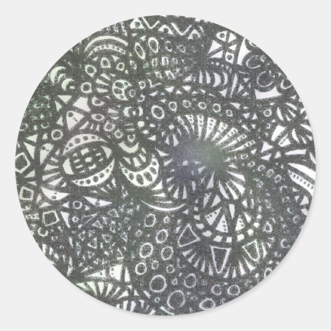 Der Windwurm A1 Runder Aufkleber (Vorderseite)